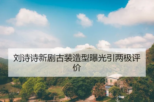 刘诗诗新剧古装造型曝光引两极评价